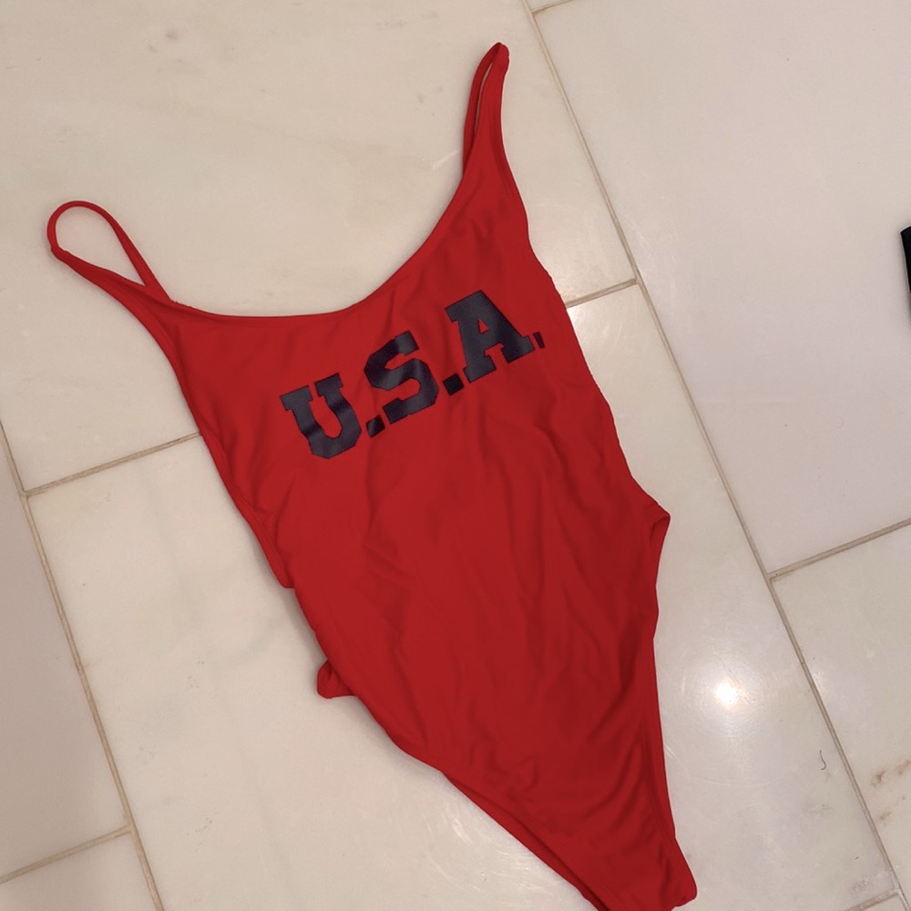 Small USA one piece swimmie